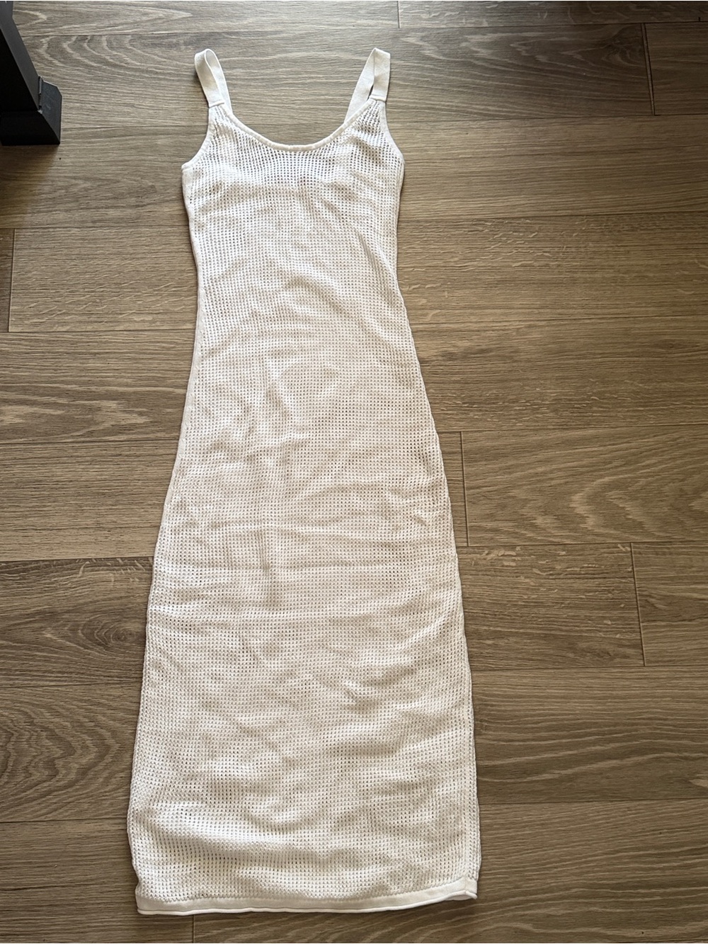 STAUD White Knit Tank Maxi Dress